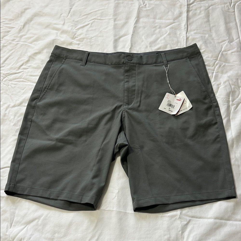 Puma Men's Charcoal Performance Fit Mens Golf Shorts 38 Waist NWT